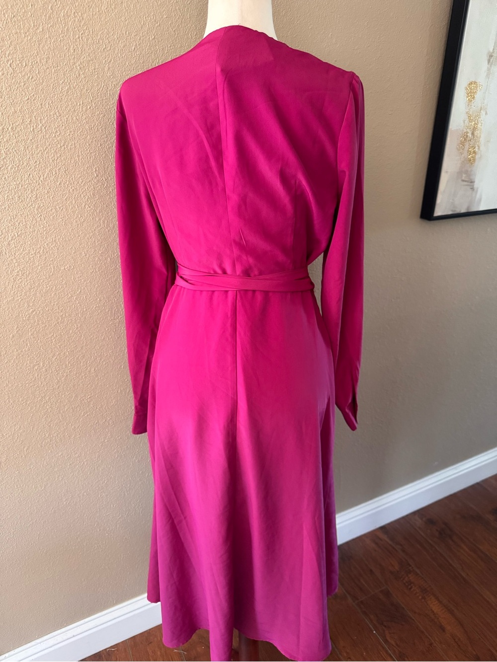Forever 21 Magenta Wrap Midi Dress - Picture 10 of 11